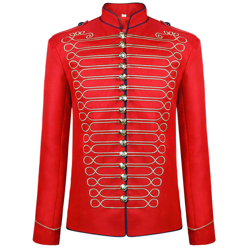 Men's Vintage Retro Gothic Steam Drummer Parade Jacket Matching Band Uniform