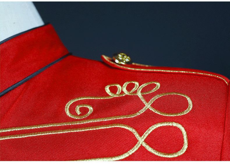 Men's Vintage Retro Gothic Steam Drummer Parade Jacket Matching Band Uniform