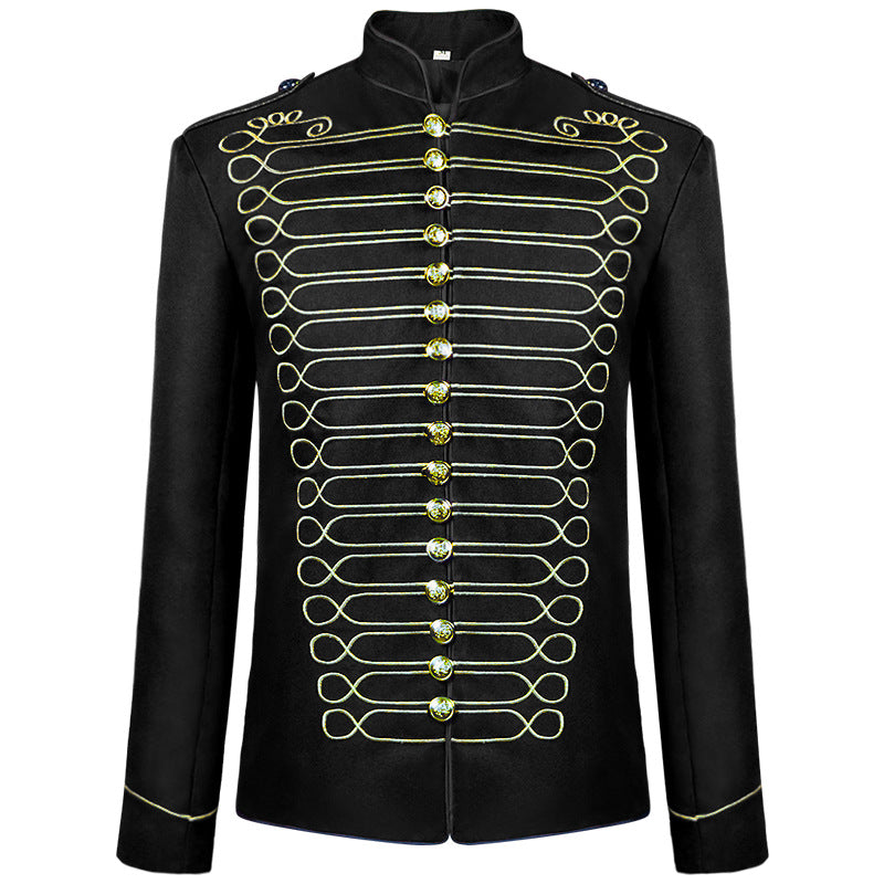 Men's Vintage Retro Gothic Steam Drummer Parade Jacket Matching Band Uniform