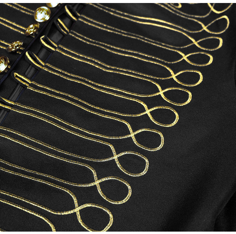 Men's Vintage Retro Gothic Steam Drummer Parade Jacket Matching Band Uniform