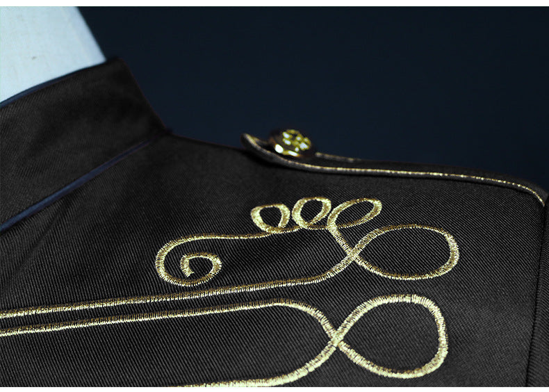 Men's Vintage Retro Gothic Steam Drummer Parade Jacket Matching Band Uniform