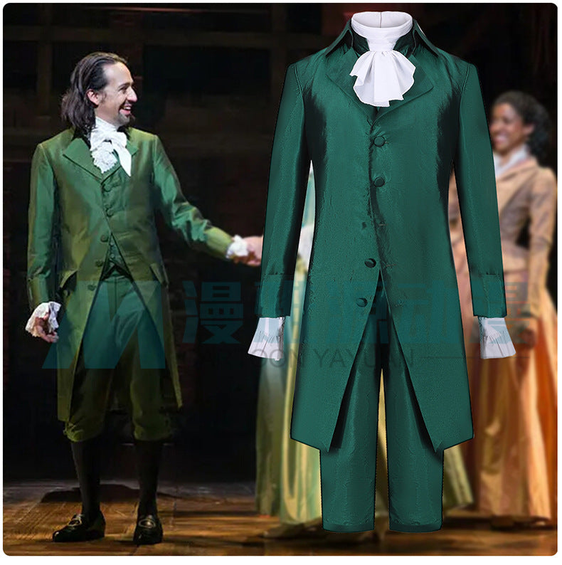 Medieval Prince Hamilton Costume Set – Coat, Shirt, Waistcoat, Pants