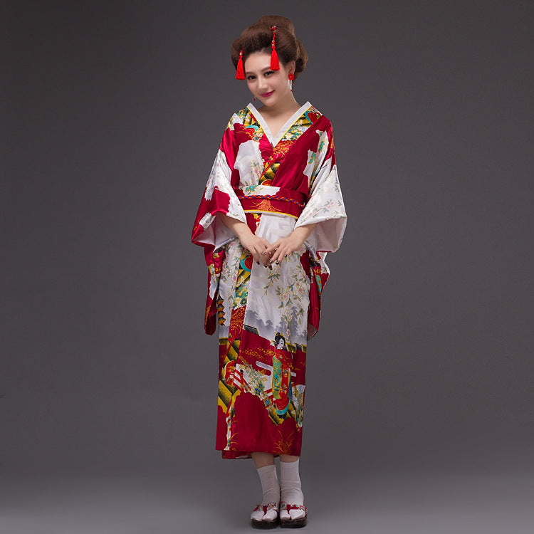 Japanese Womens Traditional Kimono Yukata Costumes Cosplay for Photography