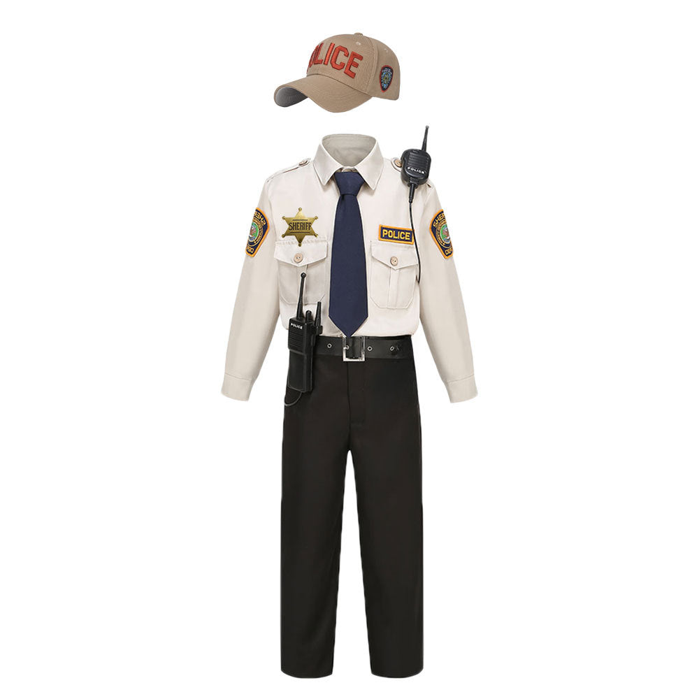 Children's Police Cosplay Carnival Sheriff Uniform Costumes for Kid