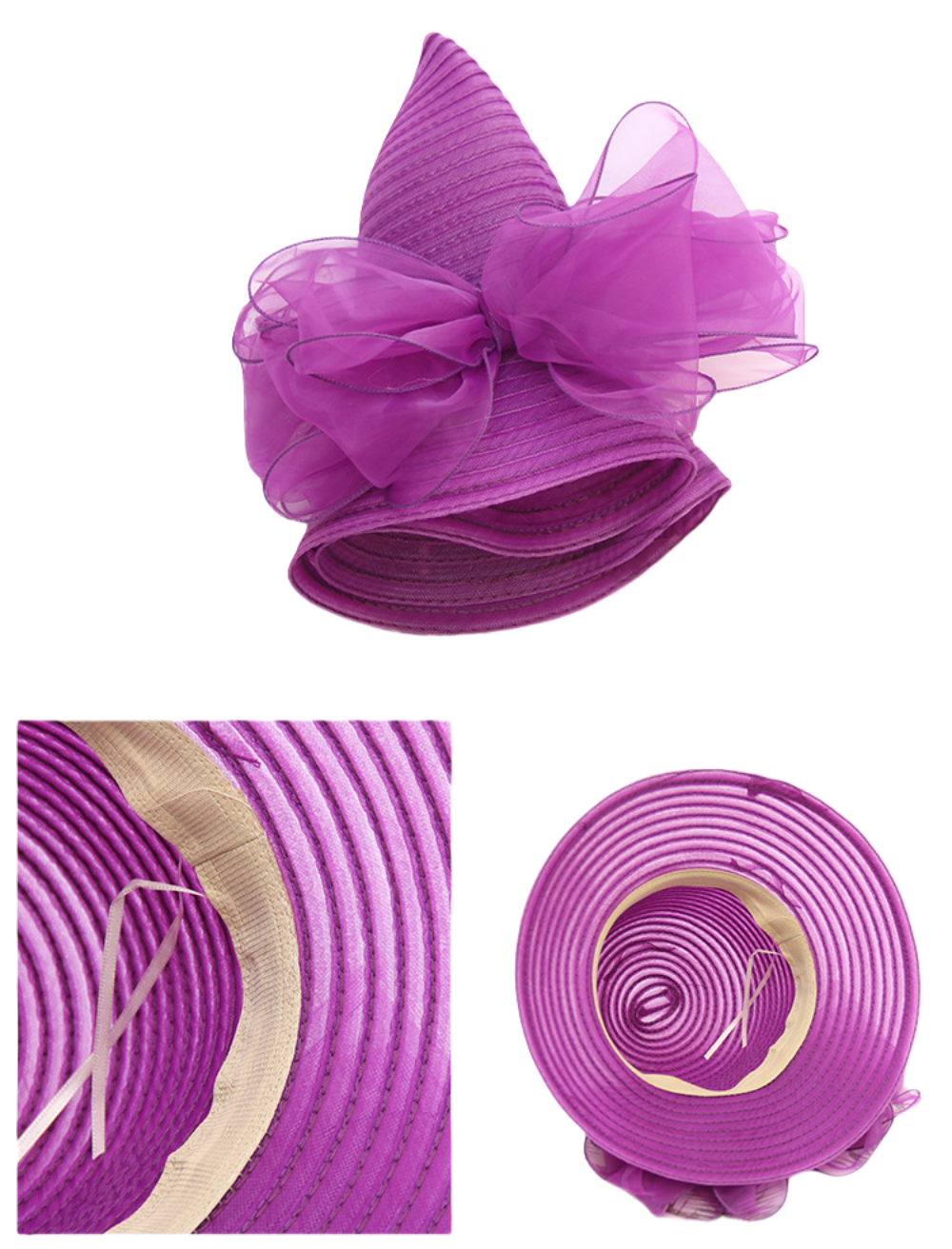 Women’s Bucket Sun Hat – Mesh Bow Design, Foldable, Breathable Summer UV Protection Hat for Travel