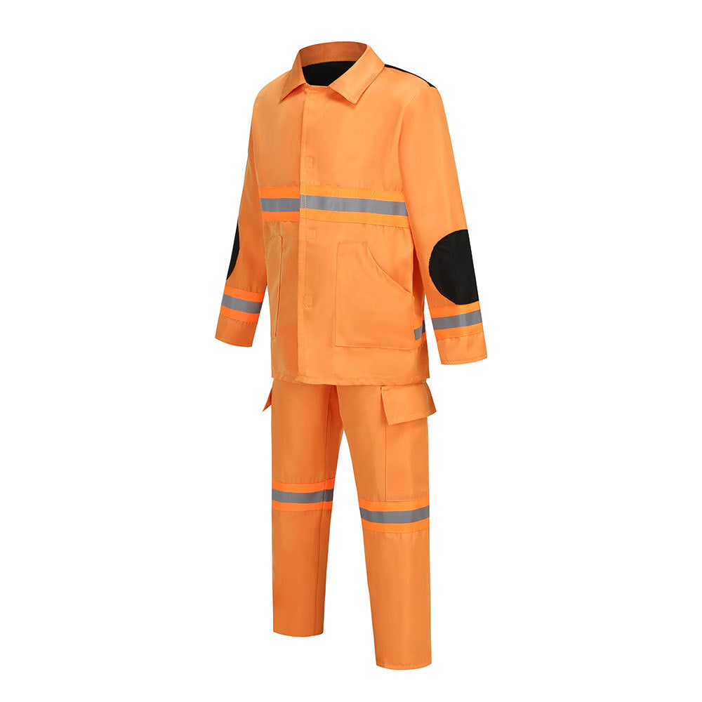 Boys Fireman Uniform Suit Children's Firefighter Performance Costume with Toy
