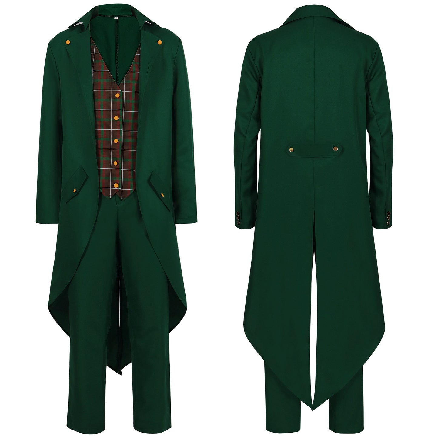 Men’s Magician & Conductor Tailcoat Tuxedo Costume Set