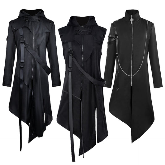 Unisex Gothic Top Punk Coat for Halloween Medieval Renaissance Performance Vintage Party