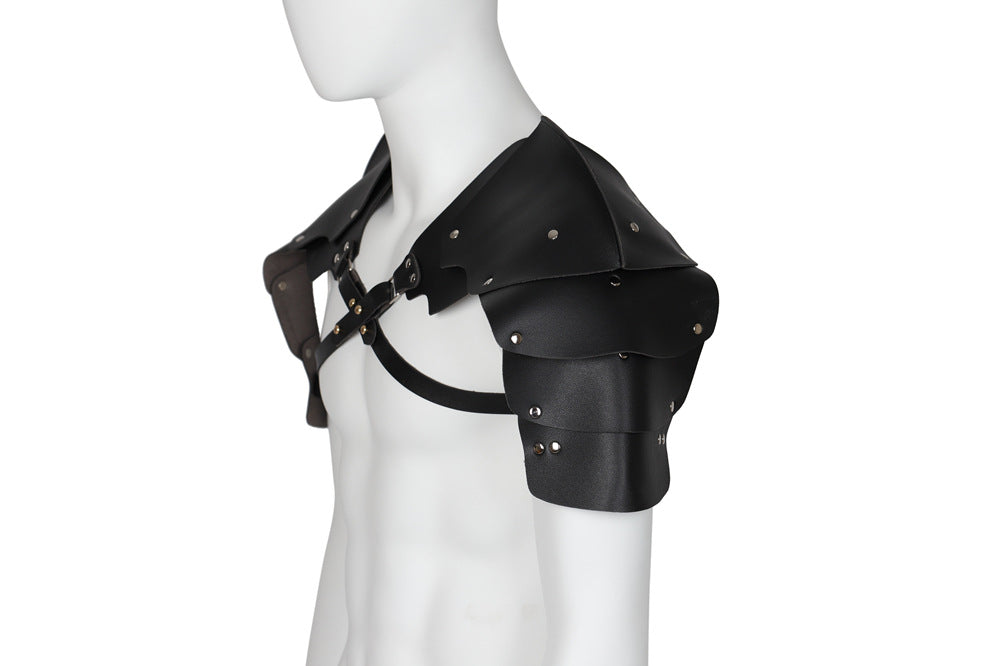 Medieval Viking Shoulder Armor PU Leather Knight Pauldron Cosplay LARP Gear