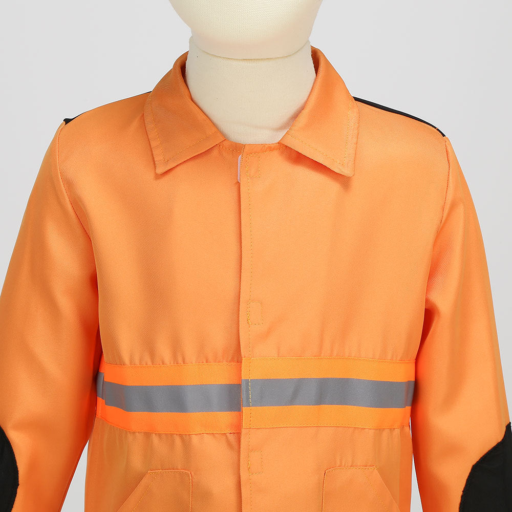 Boys Fireman Uniform Suit Children's Firefighter Performance Costume with Toy