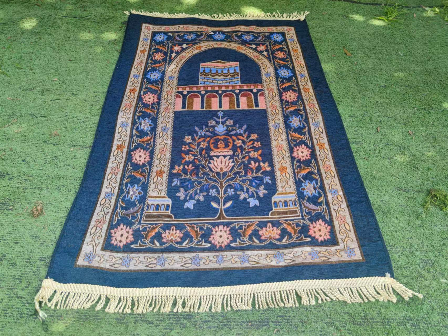 Arabic Kneeling Mat, Worship Blanket, Hui Tribe Worship Mat, Prayer Floor Mat Machine Washable Tassel