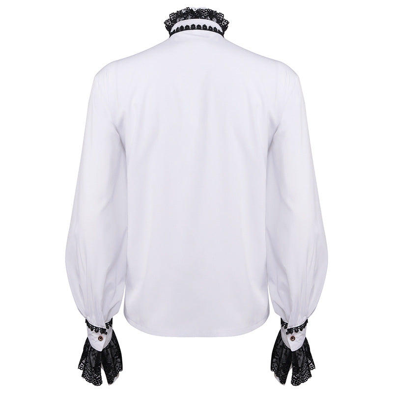 Ruffled Steampunk Victorian Top Inner Layer Gothic Collar Wedding Dress Shirts