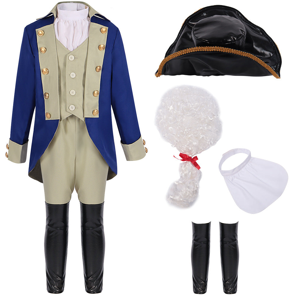 Boys Kids President Governor Costume Steampunk Retro Uniform Stage Outfit 6PCS Full Set