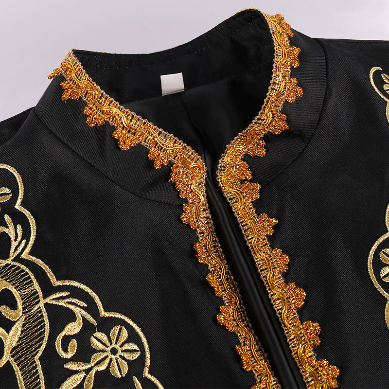 European Royal Suit for Men – Gold-Encrusted Regal Prince Jacket