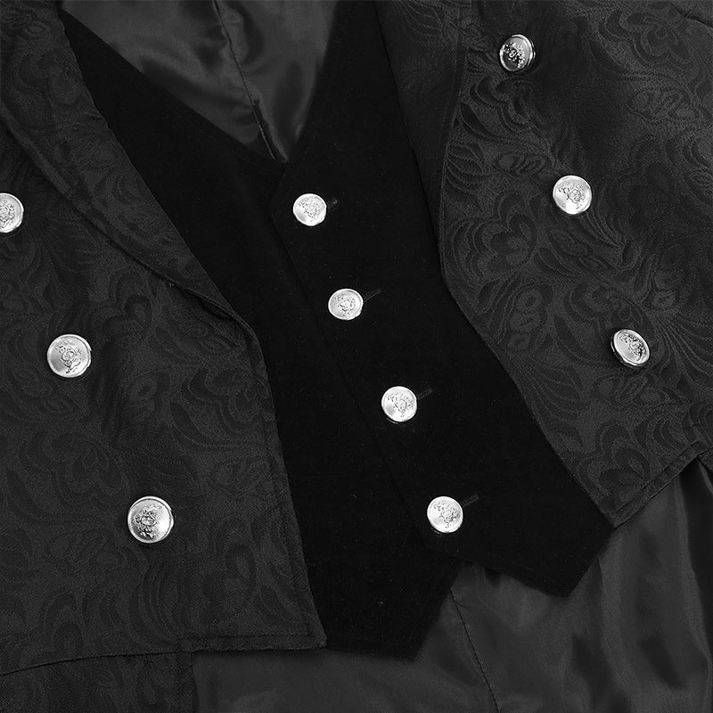 Vintage Tuxedo Medieval Retro Costume Mid Length Punk Men's Bridgerton Style Men's Clothes