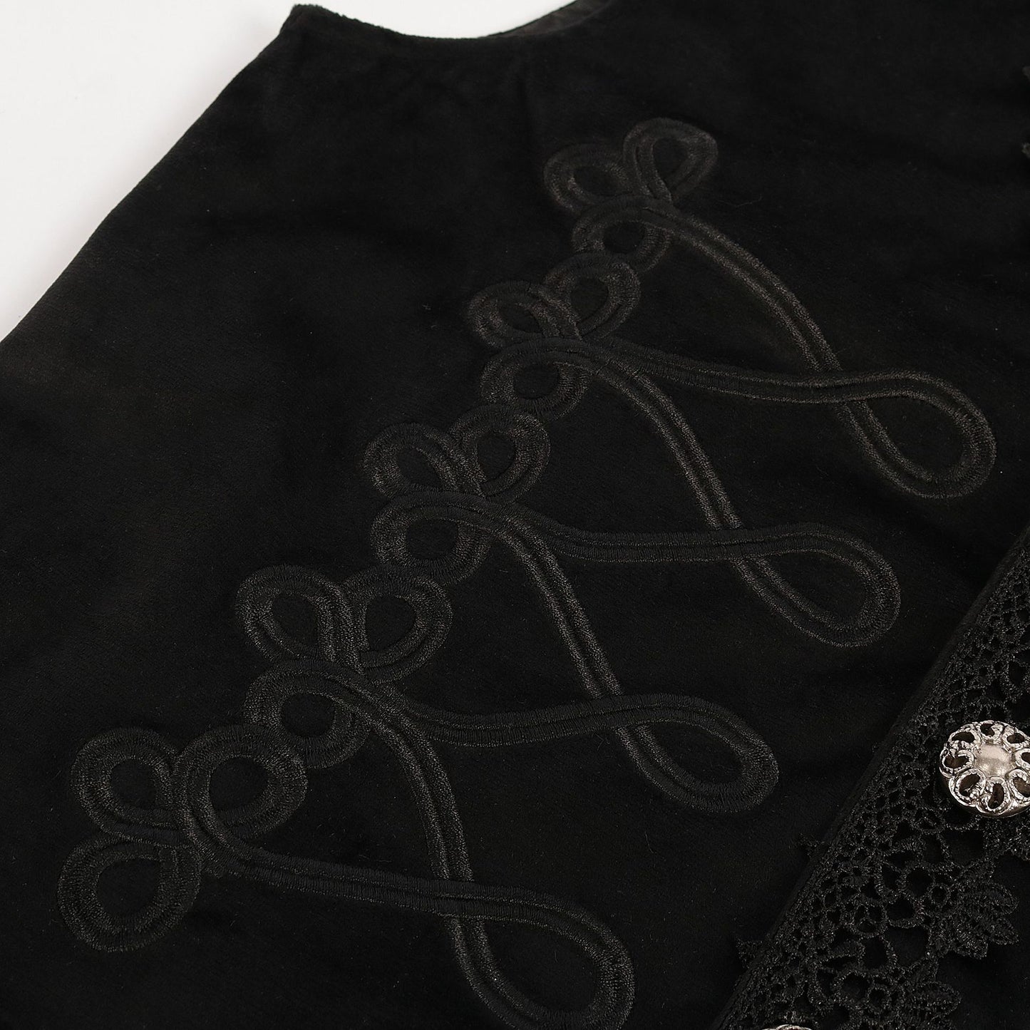 Medieval Embroidered Vest Retro Men's Dress Mental Button up Waistcoat Costume