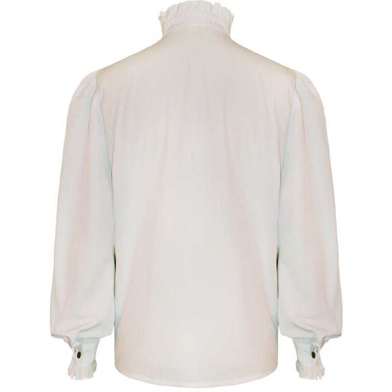 Men’s Pleated Pirate Shirt – Steampunk Medieval Renaissance Top