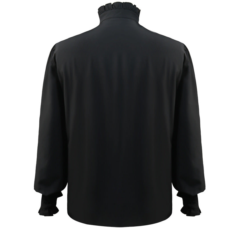 Men’s Pleated Pirate Shirt – Steampunk Medieval Renaissance Top