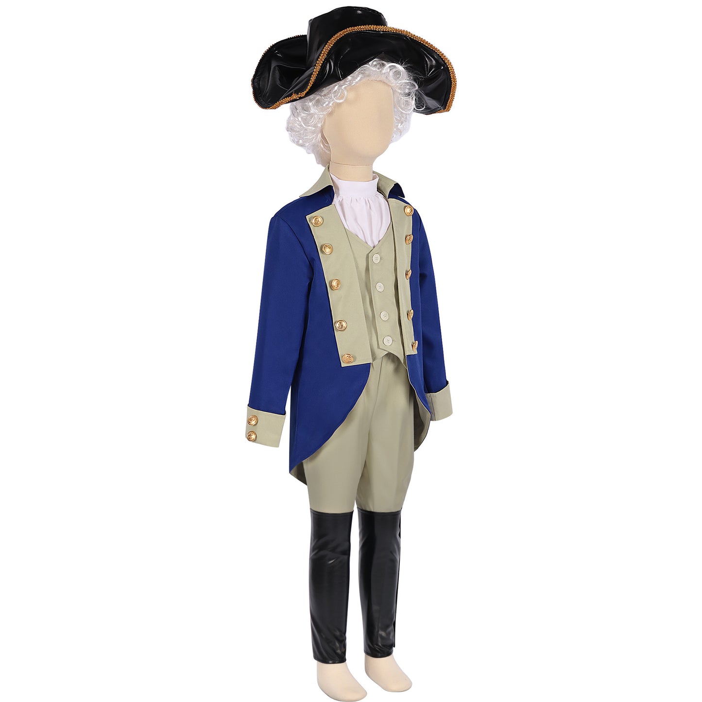Boys Kids President Governor Costume Steampunk Retro Uniform Stage Outfit 6PCS Full Set