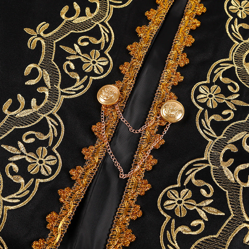 European Royal Suit for Men – Gold-Encrusted Regal Prince Jacket