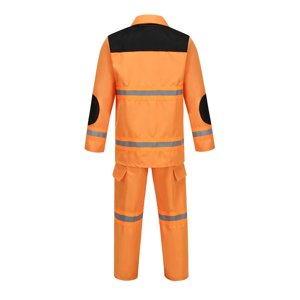 Boys Fireman Uniform Suit Children's Firefighter Performance Costume with Toy