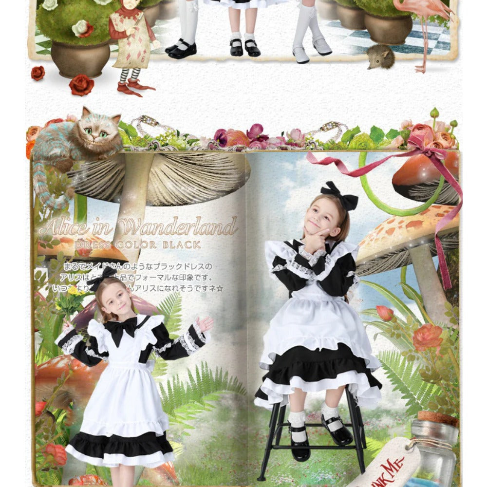 Girls Alice Costume Party Book Week Kids Child Easter Fancy Dress Cosplay