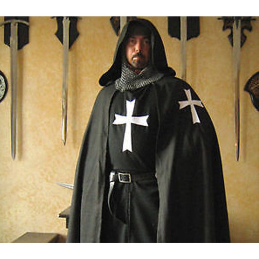 Templar Crusader Knight Cloak/Cape – Medieval Robe | Plus Sizes