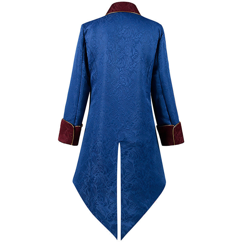 Halloween Tuxedo Medieval Retro Clothing Mid-length Punk Men's Coat Victorian Tailcoat Steampunk Jacket Gothic