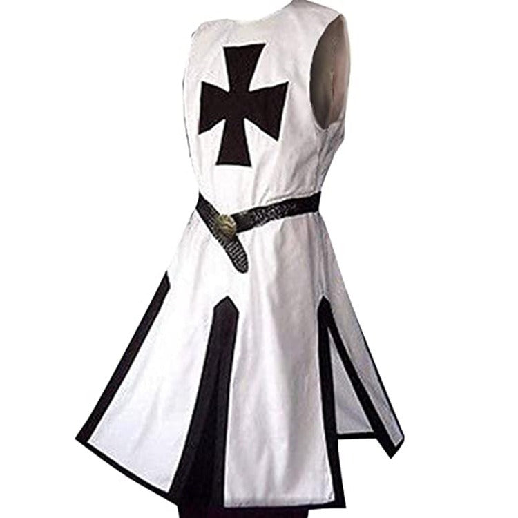 Medieval Tunic Royal Knight Renaissance Roman Mens Costume Warrior Crusader Belt