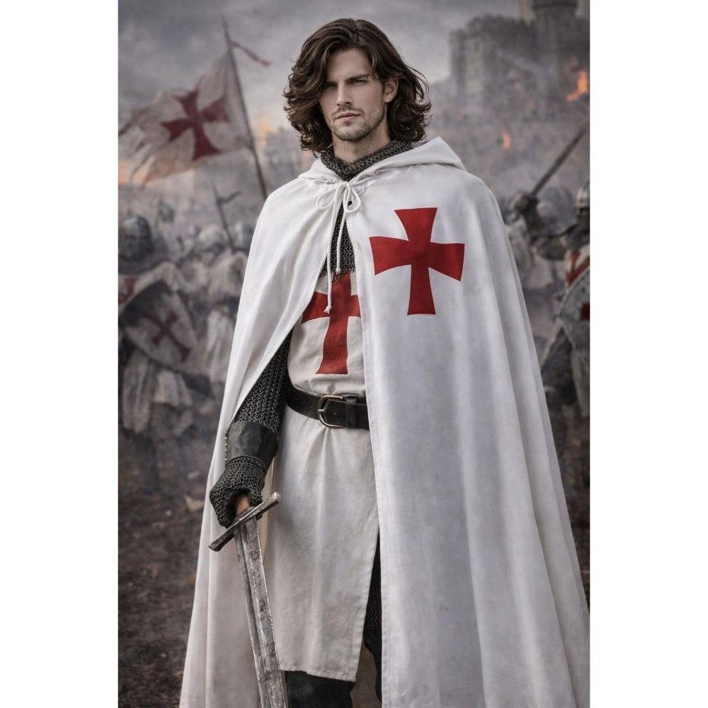 Templar uniform set, cloak robe tunic, Roman Empire movie cosplay ...