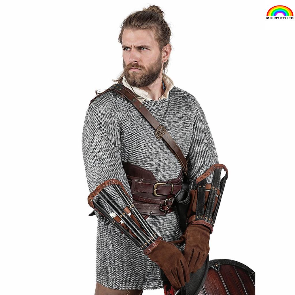 Renaissance Knight PU Leather Battle Belt – Armor Waist Cincher