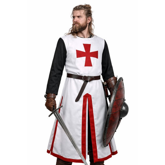 Medieval Tunic Royal Knight Renaissance Roman Mens Costume Warrior Crusader Belt