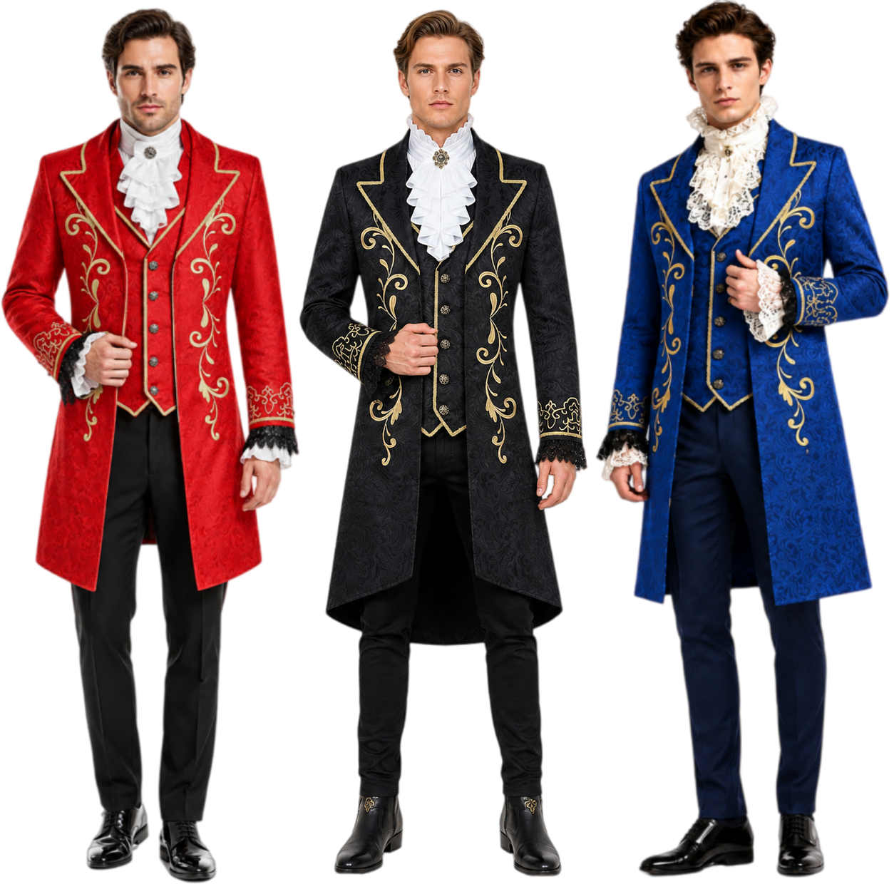 Men's Victorian Prince Long Coat – Gothic Baroque Renaissance Costume MEEJOY