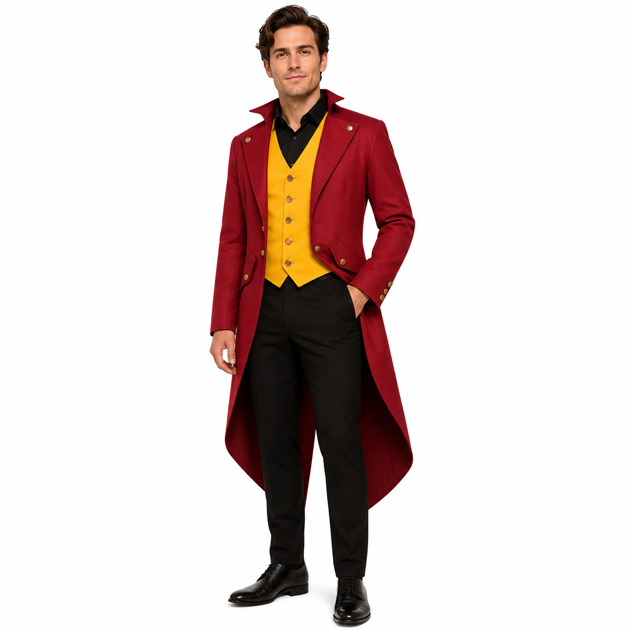 Stylish Steampunk Retro Coat Clown Cosplay Costume Jacket Tuxedo