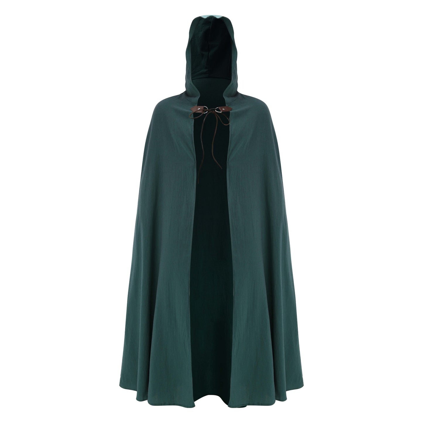 Medieval Linen Hooded Cloak Ranger Cape Viking Renaissance LARP Costume