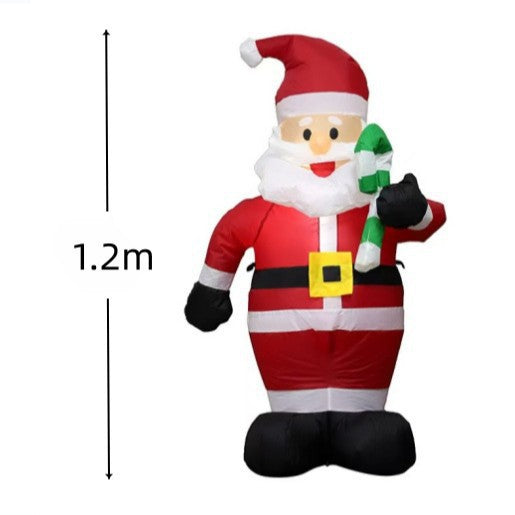 1.2M Christmas Inflatable Santa LED Light Candy Cane Outdoor Yard Decor