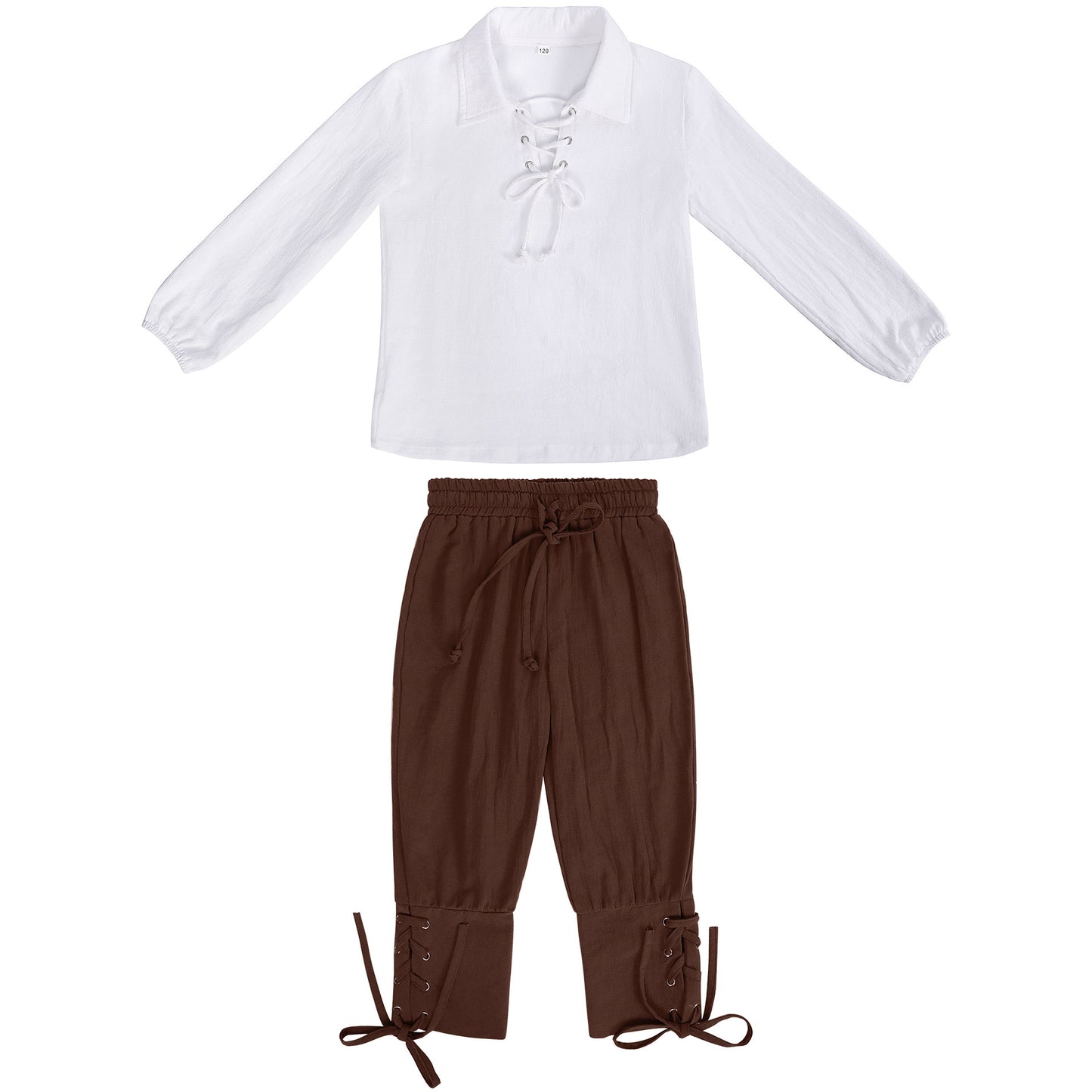 Kids Pirate Costume Set Medieval Renaissance Shirt Pants