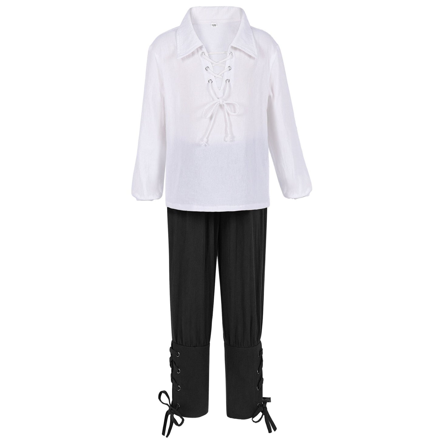 Kids Pirate Costume Set Medieval Renaissance Shirt Pants