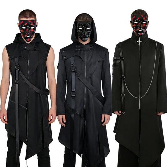 Unisex Gothic Top Punk Coat for Halloween Medieval Renaissance Performance Vintage Party