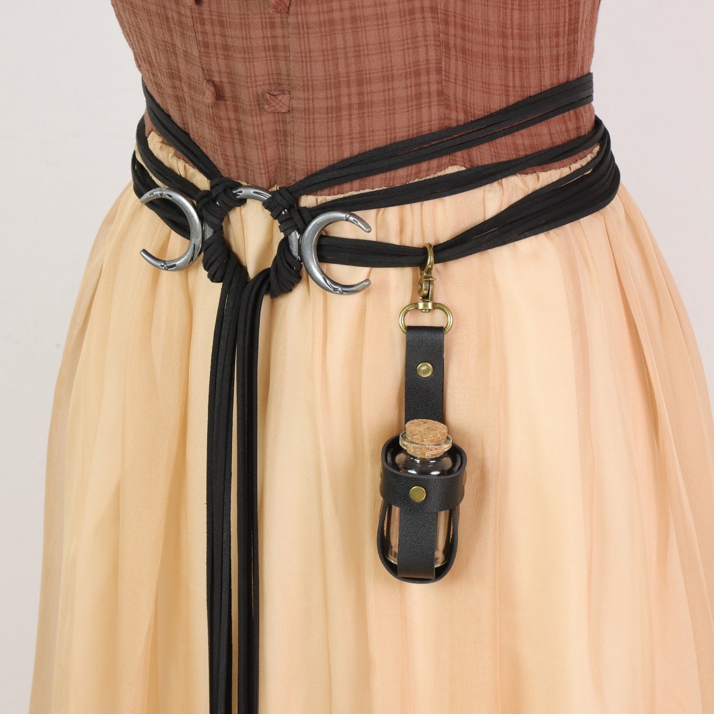 Womens Medieval Renaissance Belt Viking Dress Waist Sash Faux Leather