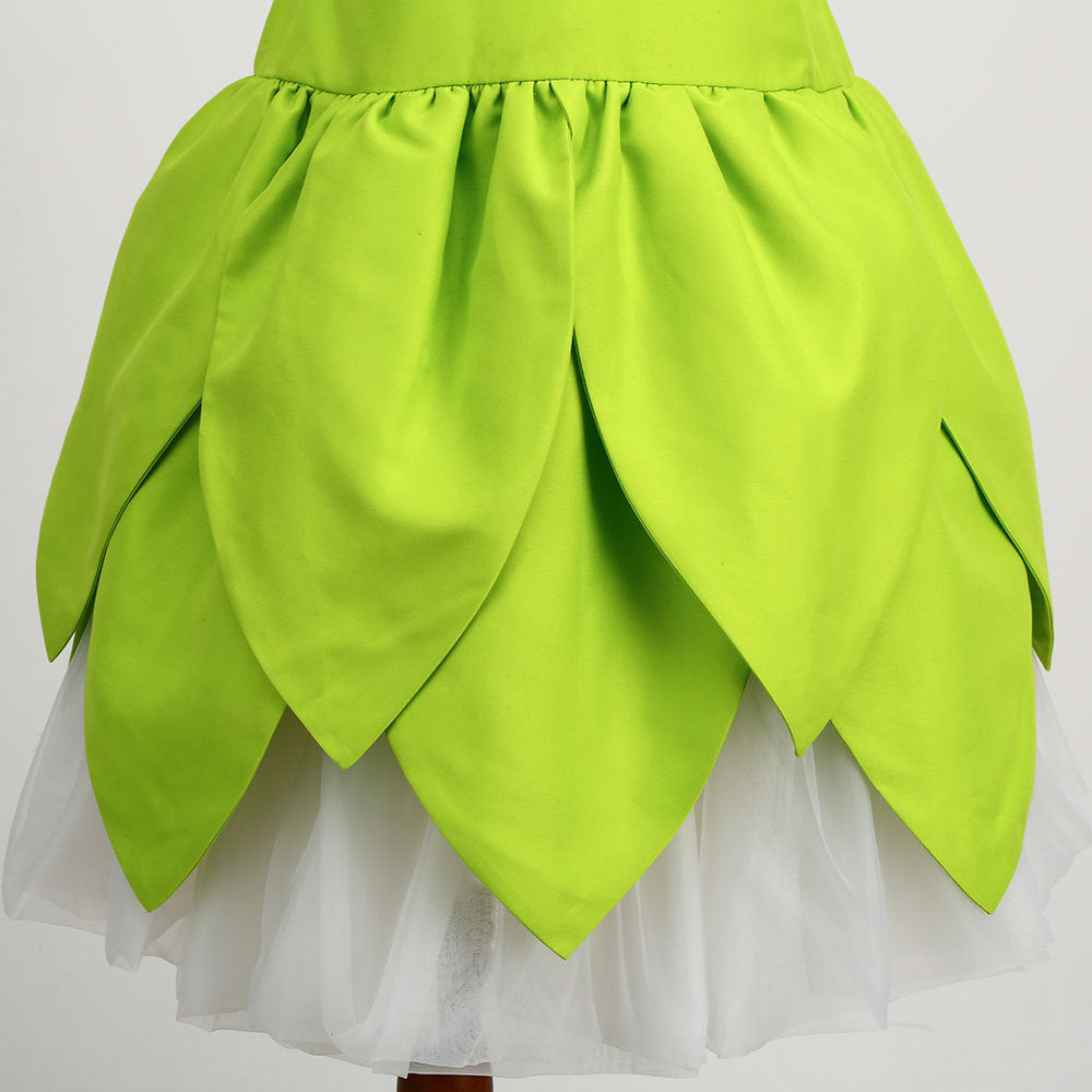 Green Elf Elsa Wonderful Fairy Tinker Bell Princess Dress Tinker Bell