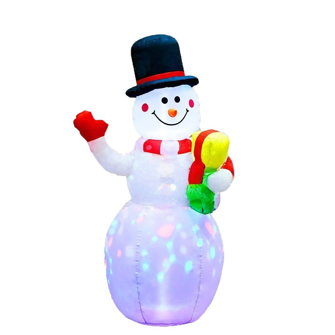 1.5M / 5FT Rotating Inflatable Snowman LED Christmas Garden Lawn Decor Plug Option