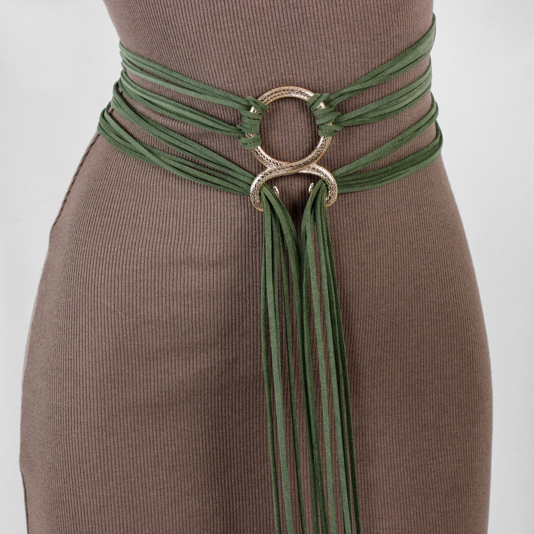 Womens Medieval Renaissance Belt Viking Dress Waist Sash Faux Leather