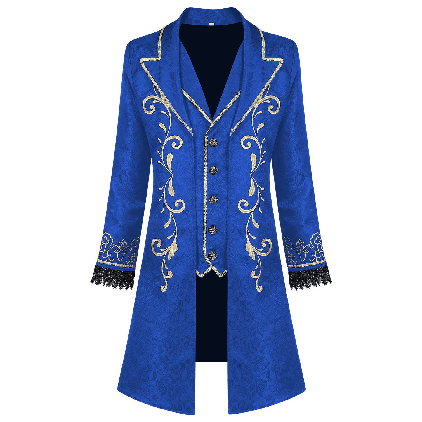 Men's Victorian Prince Long Coat Gothic Baroque Renaissance Cosplay Costume