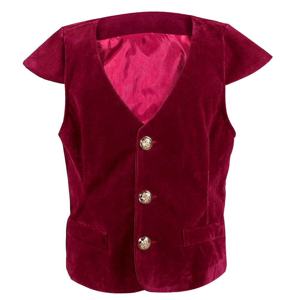 Kids Vampire Renaissance Victorian Ruffle Medieval Halloween Costume Pirate Knight