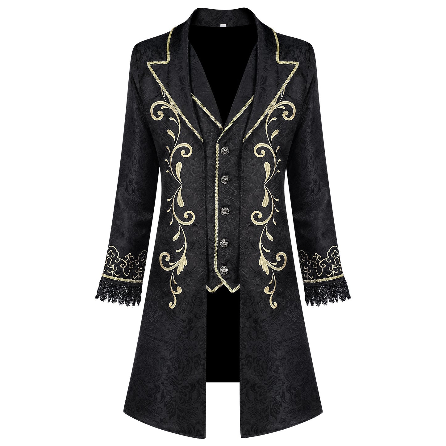 Men's Victorian Prince Long Coat Gothic Baroque Renaissance Cosplay Costume