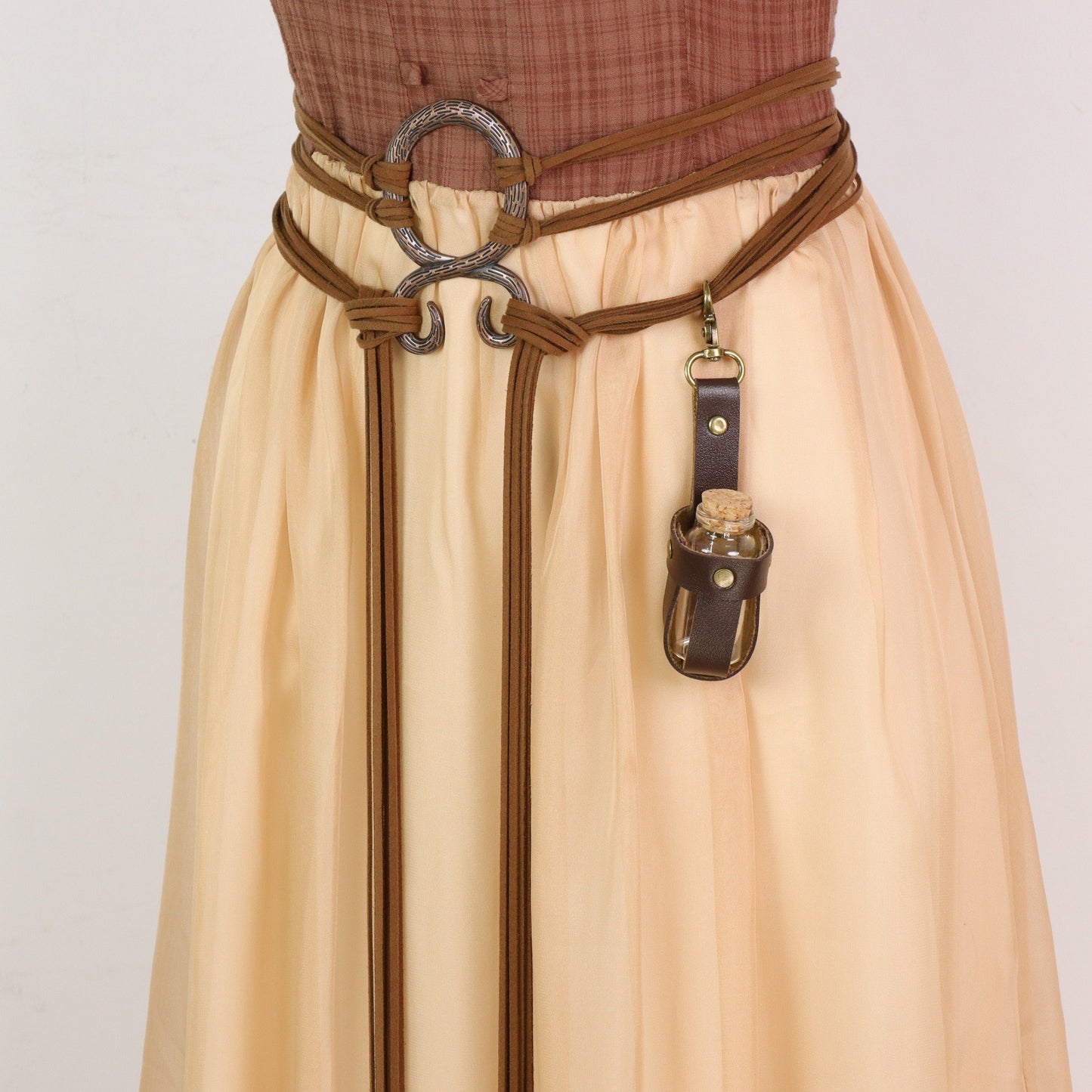 Womens Medieval Renaissance Belt Viking Dress Waist Sash Faux Leather