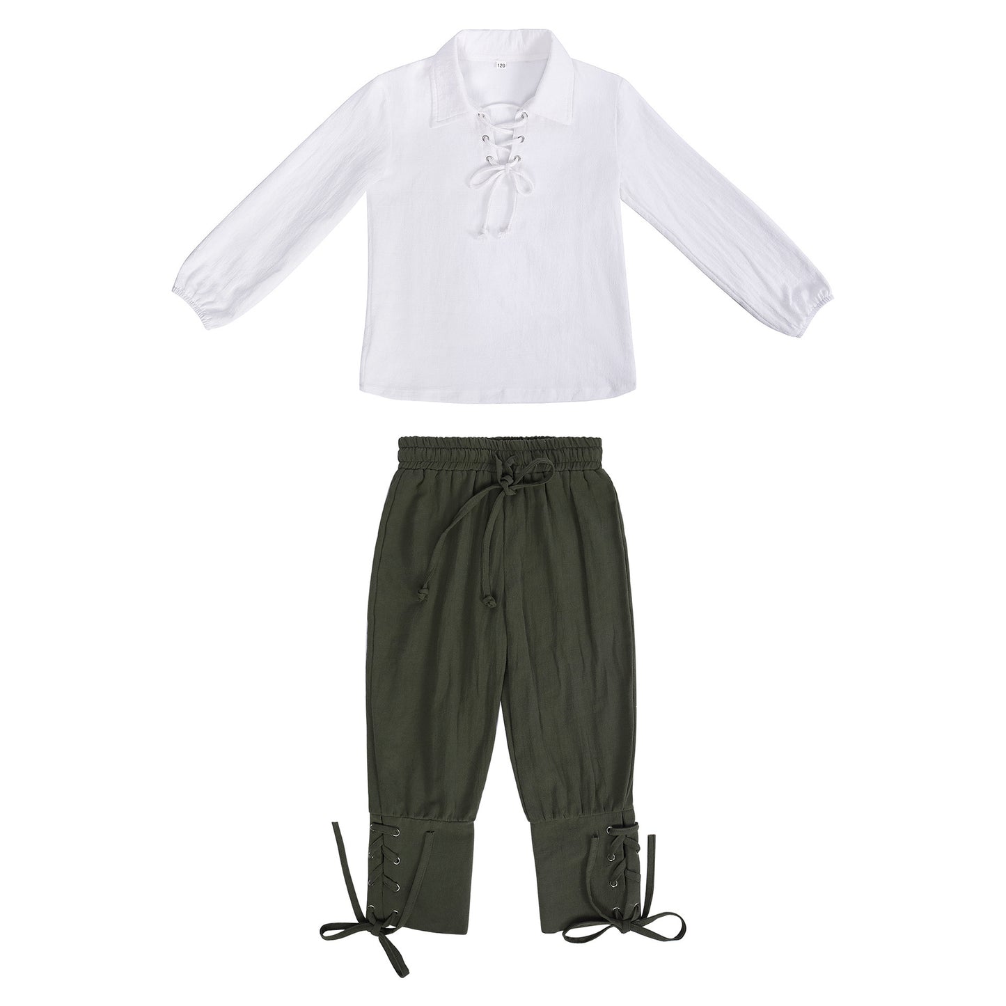Kids Pirate Costume Set Medieval Renaissance Shirt Pants