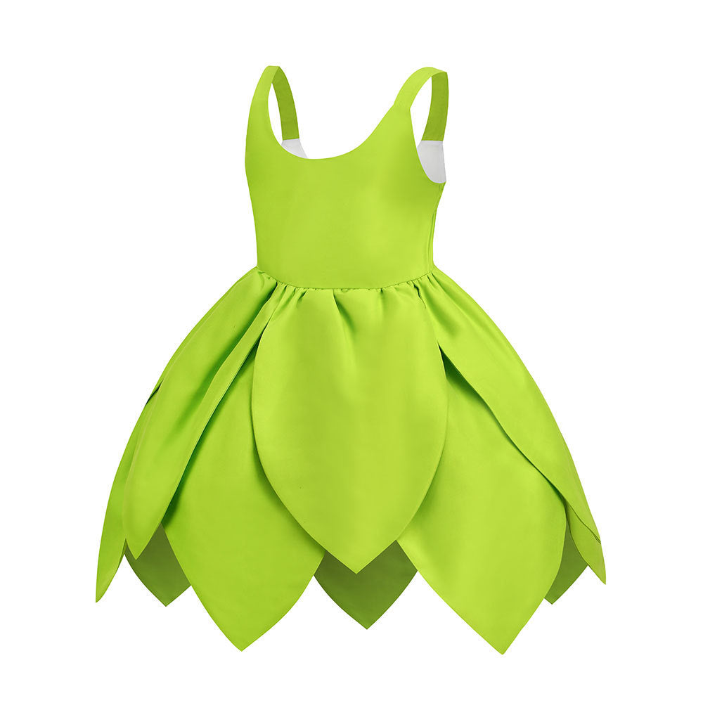 Green Elf Elsa Wonderful Fairy Tinker Bell Princess Dress Tinker Bell