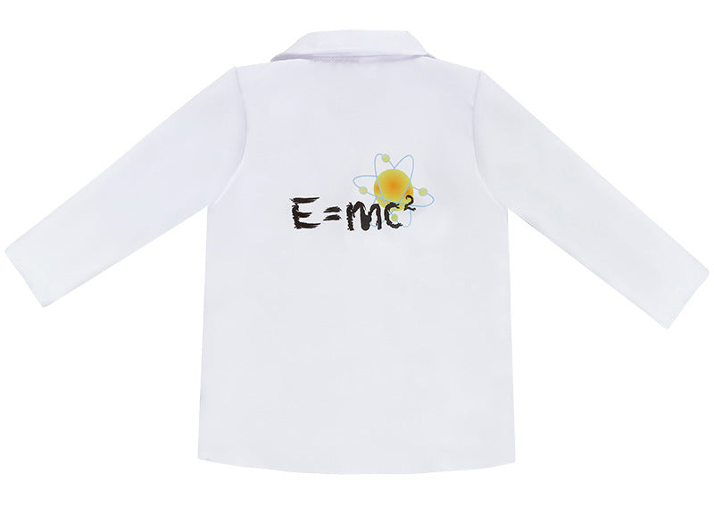 Child Physicist Costume Einstein Cosplay Lab Coat Wig Tie Fancy Dress